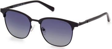 Guess GU00052 sunglasses in Matte Black/Smoke Polarized