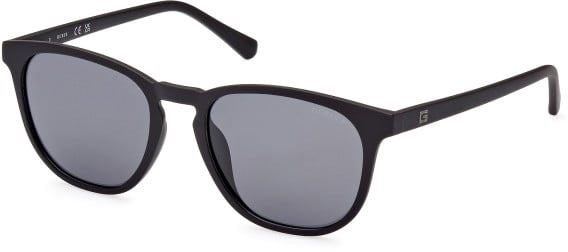 Guess GU00061 sunglasses in Matte Black/Smoke Polarized