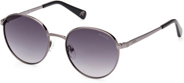 Guess GU5214 sunglasses in Shiny Dark Nickeltin/Gradient Smoke