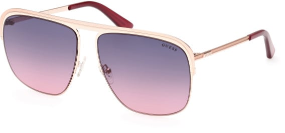 Guess GU5225 sunglasses in Shiny Rose Gold/Gradient