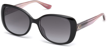 Guess GU7554 sunglasses in Shiny Black/Gradient Smoke