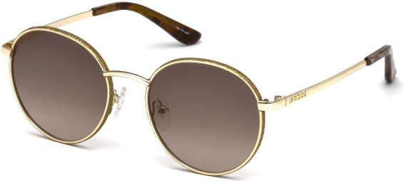 Guess GU7556 sunglasses in Gold/Gradient Brown