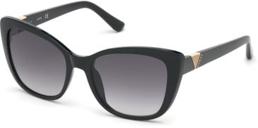Guess GU7600 sunglasses in Shiny Black/Gradient Smoke