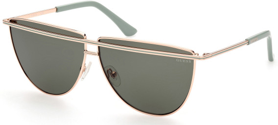 Guess GU7852 sunglasses in Shiny Rose Gold/Green