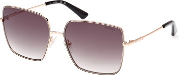 Guess GU7866 sunglasses in Shiny Rose Gold/Gradient Green