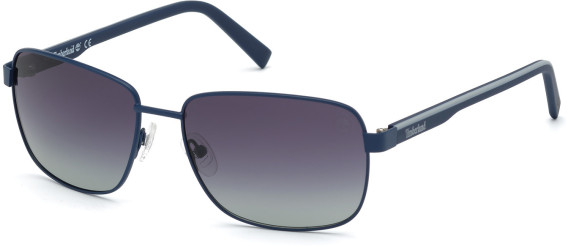Timberland TB9196 sunglasses in Matte Blue/Smoke Polarized