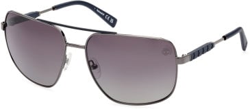Timberland TB9283 sunglasses in Shiny Dark Nickeltin/Smoke Polarized