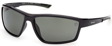 Timberland TB9287 sunglasses in Shiny Black/Green Polarized