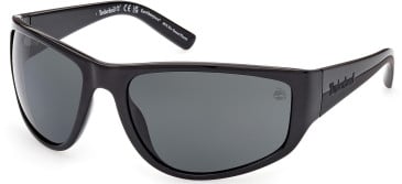 Timberland TB9288 sunglasses in Shiny Black/Smoke Polarized