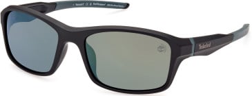Timberland TB9293 sunglasses in Matte Black/Green Polarized