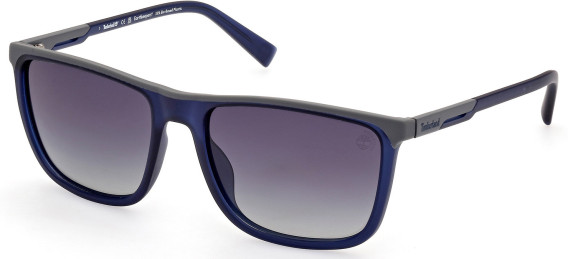 Timberland TB9302 sunglasses in Matte Blue/Smoke Polarized