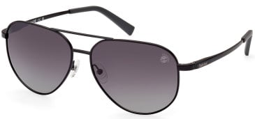 Timberland TB9304 sunglasses in Matte Black/Smoke Polarized