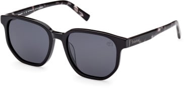 Timberland TB9305-H sunglasses in Shiny Black/Smoke Polarized