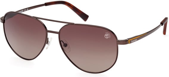 Timberland TB9304 sunglasses in Shiny Dark Brown/Brown Polarized