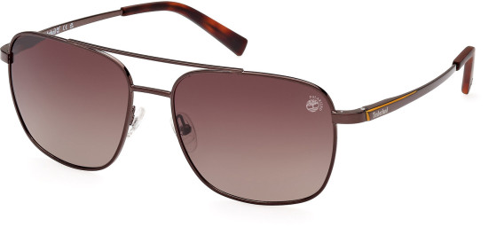 Timberland TB9303 sunglasses in Shiny Dark Brown/Brown Polarized