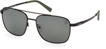 Timberland TB9303 sunglasses in Matte Black/Green Polarized