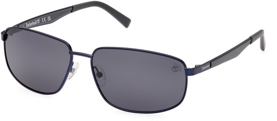 Timberland TB9300 sunglasses in Matte Blue/Smoke Polarized
