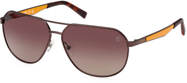 Timberland TB9298 sunglasses in Shiny Dark Brown/Brown Polarized