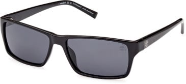 Timberland TB9297 sunglasses in Shiny Black/Smoke Polarized