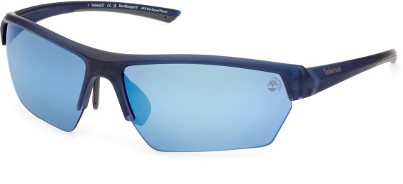 Timberland TB9294 sunglasses in Matte Blue/Smoke Polarized