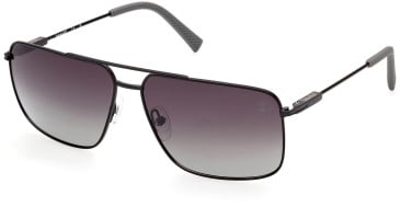 Timberland TB9292 sunglasses in Matte Black/Smoke Polarized