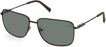 Timberland TB9290 sunglasses in Matte Black/Green Polarized