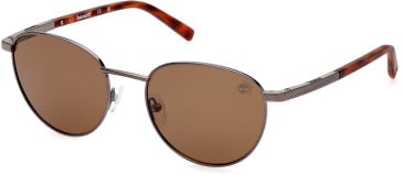 Timberland TB9284 sunglasses in Shiny Gunmetal/Brown Polarized