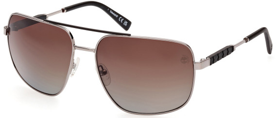 Timberland TB9283 sunglasses in Shiny Gunmetal/Brown Polarized
