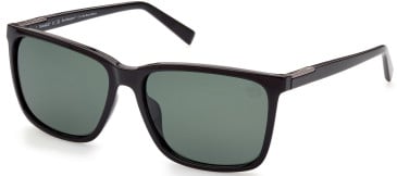 Timberland TB9280-H sunglasses in Shiny Black/Green Polarized