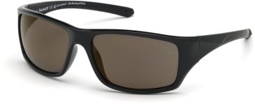 Timberland TB9217 sunglasses in Shiny Black/Smoke Polarized