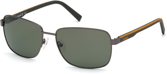 Timberland TB9196 sunglasses in Matte Gunmetal/Green Polarized