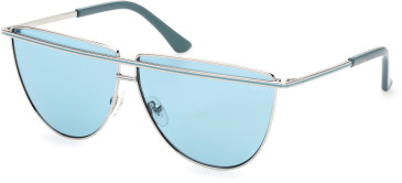 Guess GU7852 sunglasses in Shiny Light Nickeltin/Blue