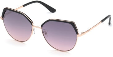 Guess GU7736 sunglasses in Shiny Black/Bordeaux Mirror