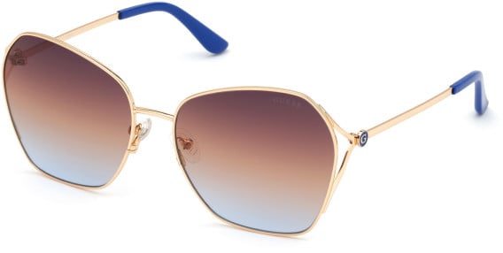 Guess GU7687 sunglasses in Gold/Gradient Blue