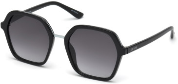 Guess GU7557 sunglasses in Shiny Black/Gradient Smoke