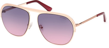 Guess GU5226 sunglasses in Shiny Rose Gold/Gradient