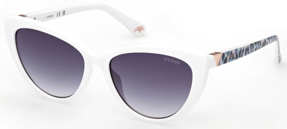 Guess GU5211 sunglasses in White/Gradient Blue