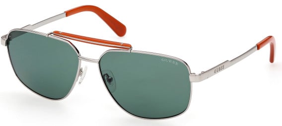 Guess GU00054 sunglasses in Shiny Gunmetal/Green