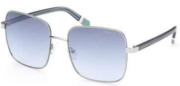 Gant GA8085 sunglasses in Shiny Light Nickeltin/Gradient Blue