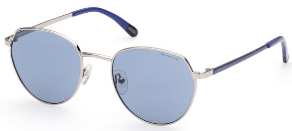 Gant GA7109 sunglasses in Shiny Light Nickeltin/Blue