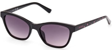 Guess GU9219 kids sunglasses in Shiny Black/Gradient Smoke