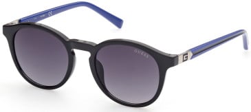 Guess GU9212 kids sunglasses in Shiny Black/Gradient Smoke