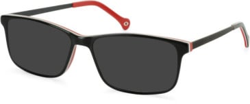 SFE-11124 sunglasses in Black/Red