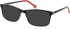 SFE-11124 sunglasses in Black/Red