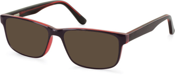 SFE-11074 sunglasses in Black/Red