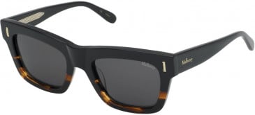 Mulberry SML097 sunglasses in Black Gradient Striped Brown/Ochre