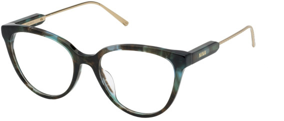 NINA RICCI VNR291 glasses in BROWN/AZURE PATTERN