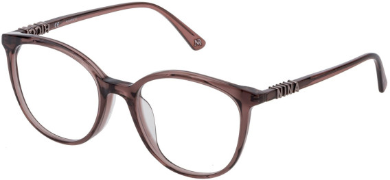 NINA RICCI VNR236 glasses in SHINY TRANSP. DARK BROWN