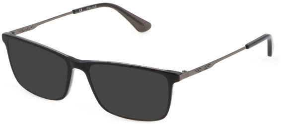 POLICE VPLD08-52 Sunglasses in BLACK TOP+GREY