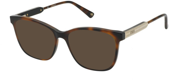 NINA RICCI VNR313 Sunglasses in SHINY DARK HAVANA